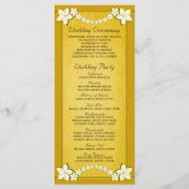 Rustic Gold Floral Wedding Programme Modèles (Dos)