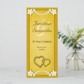 Rustic Gold Floral Wedding Programme Modèles (Debout devant)