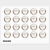 Rustic Gold Forest Baby Boy Shower Ronde Sticker (Vel)
