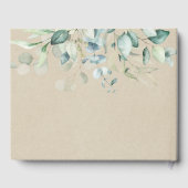 Rustic Gold Green Botanical Wedding Gastenboek (Achterkant)