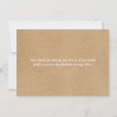 Rustic Gold Heart Script Carte de remerciements de (Dos)