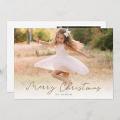 Rustic Gold Joyeux Noël Collage Carte de vacances (Devant / Derrière)