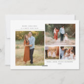 Rustic Gold Joyeux Noël Collage Carte de vacances (Dos)