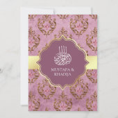  Rustic Gold Lavender Damask Muslim Weduwen Kaart (Voorkant)