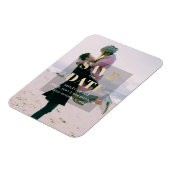 Rustic Gold Modern Minimalist Photo Save the Date Magneet (Linkerzijde)