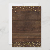 Rustic Gold Nursing Graduation Party Uitnodiging (Achterkant)