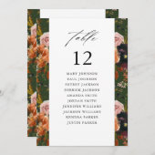 Rustic Gold, Paarse GRE Tafelnummer Zitenkaart (Voorkant / Achterkant)