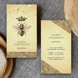  Rustic Gold Royal Queen Bee Bee Visitekaartje