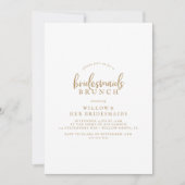 Rustic Gold Script Bridesmaitres Brunch Invitation (Devant)