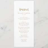 Rustic Gold Script Weddenrenmenu Menu (Voorkant)