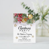 Rustic Gold Stars Invitation de Noël (Debout devant)