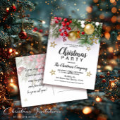 Rustic Gold Stars Invitation de Noël