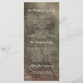 Rustic Gold String Éclairage Programmes de mariage (Dos)