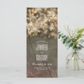 Rustic Gold String Éclairage Programmes de mariage (Debout devant)