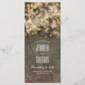 Rustic Gold String Éclairage Programmes de mariage (Devant)