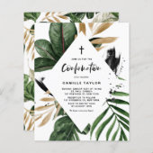 Rustic Gold Tropical Lijst Confirmation (Voorkant / Achterkant)