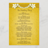 Rustic Gold Wedding Programme Cérémonie & Fête (Dos)