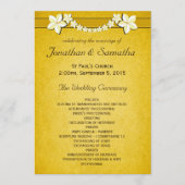 Rustic Gold Wedding Programme Cérémonie & Fête (Devant)