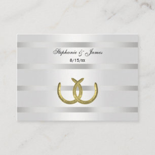 Rustic Golden Hoefijzers Silver Wharkards Plaatskaartje