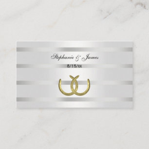 Rustic Golden Hoefijzers Silver Wht Escort Cards Plaatskaartje