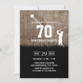 Rustic Golf Birthday Party Kaart (Voorkant)