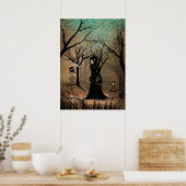 Rustic Goth Steampunk Art Victorian Girl Poster (Cuisine)