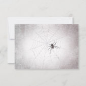 Rustic Gothic Black & Burgundy Halloween Dinner RSVP Kaartje (Achterkant)