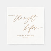 Rustic Goud De Nacht Voor De Proefbruiloft Servet (Voorkant)