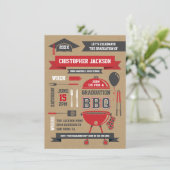 Rustic Gradation BBQ Invitation II Kaart (Staand voorkant)