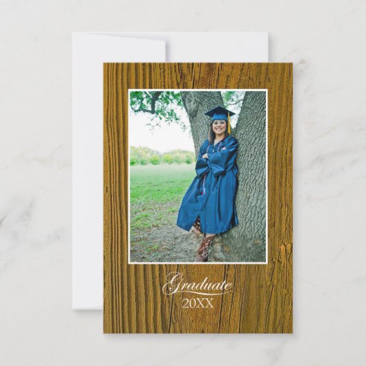 Rustic Graduation Celebration with Photo Kaart (Voorkant)