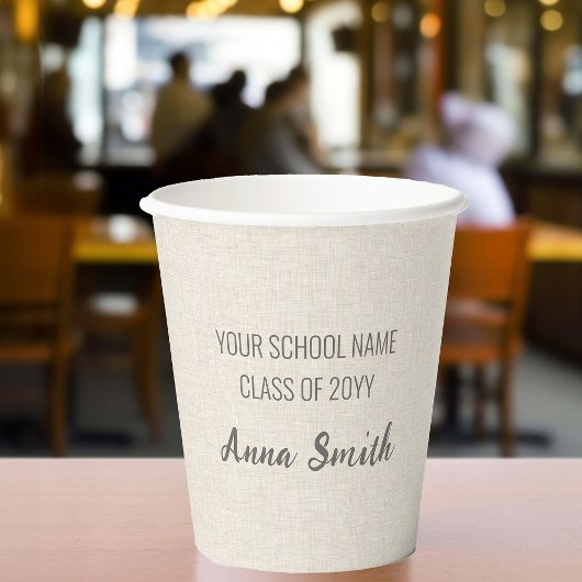 Rustic Graduation Party 8 oz Papieren Bekers
