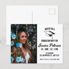 Rustic Graduation Party Foto Modern stijl Aankondigingskaart
