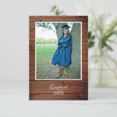 Rustic Graduation Party Invitation string lights (Debout devant)