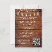 Rustic Graduation Party Invitation string lights (Dos)
