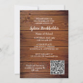 Rustic Graduation Party Invitation with photo (Dos)