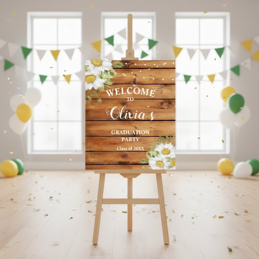 Rustic Graduation  welcome sign Poster