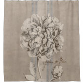 Rustic Grain Sack Style Peony Douchegordijn (Voorkant)
