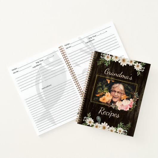Rustic Grandma's Recipes with Photo Notitieboek (Binnen)