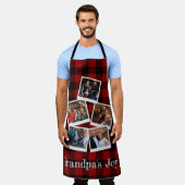 Rustic Grandpa's Joy 5 Photo Collage Buffalo Pset Schort (Gedragen)