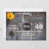 Rustic Grange Automne Anniversaire Fête Invitation (Devant)