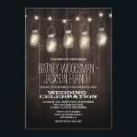 Rustic Grange Bois Mason Jar Mariage Invitations<br><div class="desc">Rustic Grange Bois Mason Jar Mariage Invitations - parfait pour les mariages d'été, d'automne, de printemps ou d'hiver - toute saison est appropriée. Si vous avez une luciole, un mariage à thème champêtre ou rustique avec des bocaux de mason et des cordes de lumières, ce design a ce dont vous...</div>