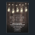 Rustic Grange Bois Mason Jar Mariage Invitations<br><div class="desc">Rustic Grange Bois Mason Jar Mariage Invitations - parfait pour les mariages d'été, d'automne, de printemps ou d'hiver - toute saison est appropriée. Si vous avez une luciole, un mariage à thème champêtre ou rustique avec des bocaux de mason et des cordes de lumières, ce design a ce dont vous...</div>