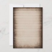 Rustic Grange Bois Pays Douche nuptiale Invitation (Dos)