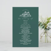 Rustic Grange Emerald Farm Wedding Programme (Debout devant)