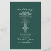 Rustic Grange Emerald Farm Wedding Programme (Dos)
