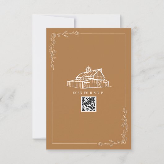 Rustic Grange Goldenrod QR Code Mariage RSVP (Devant)