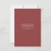 Rustic Grange Muted Red QR Code Mariage RSVP (Dos)