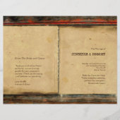 Rustic Grange Programme de mariage en bois (Devant)