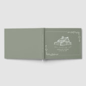 Rustic Grange Sage Green Farm Mariage Livre d'or (Complet)