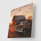 Rustic Grange Vintage Camion Horloge Ferme (Angle)